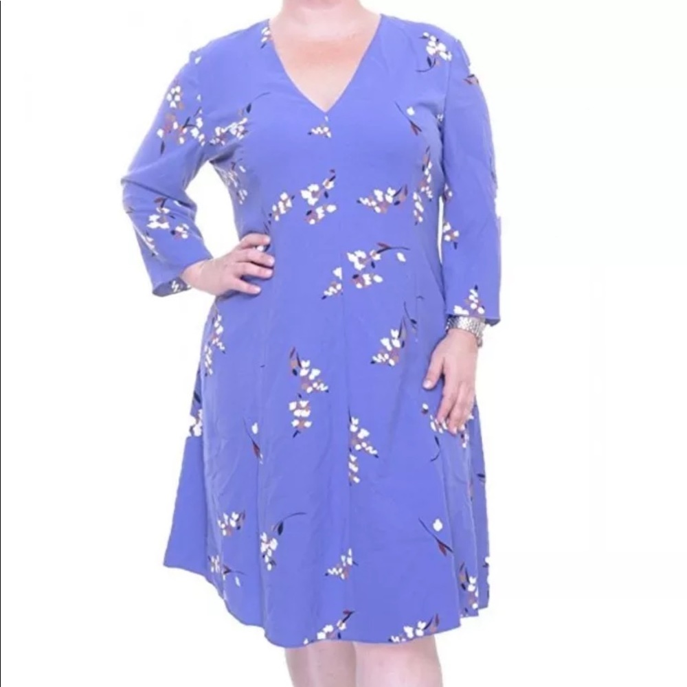Anne Klein women’s blue floral dress size 14